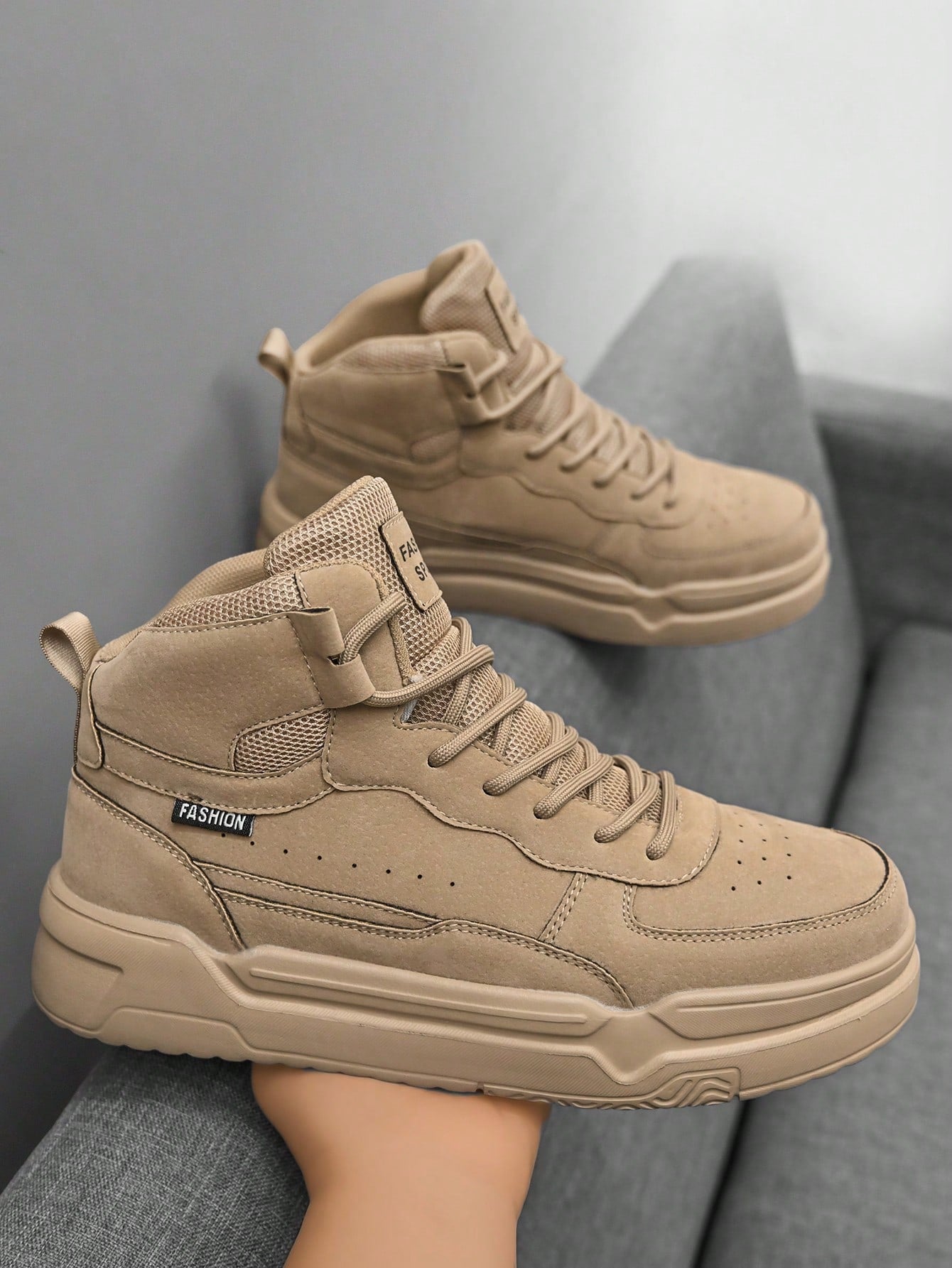 Men'S Black & White Splice Sports Shoes, Niche Design Front Lace-Up High Top Skateboard Sneakers, Comfortable Couple Athletic Shoes